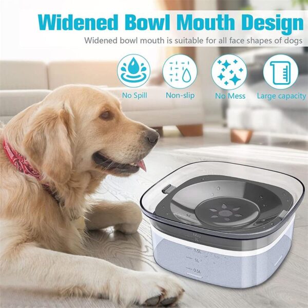 Spill-proof, 2L capacity! Keep pets hydrated with visible water! - Image 7