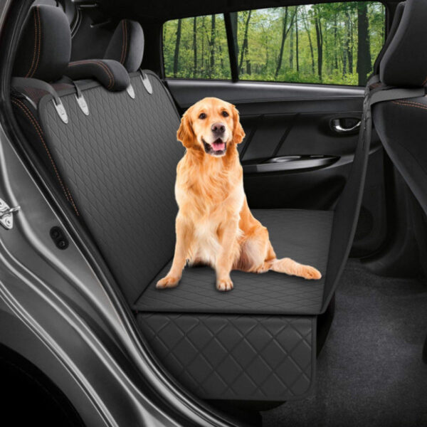 Dog Car Seat Cover With Zipper And Pocket For Travel - Image 9
