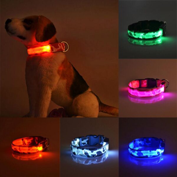 Cool light up camouflage pet collar