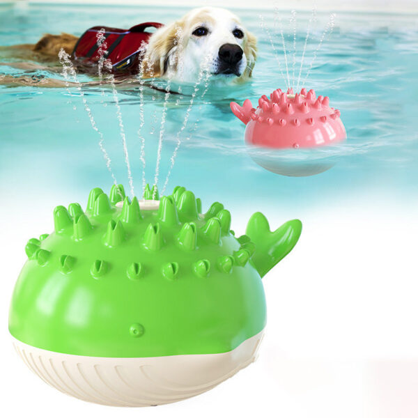 Pets Supplies Factory Amazon Hot Summer Electric Water Floating Swimming Pet Bathing Water Spray Dog Toy - Image 2