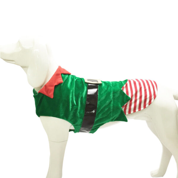 Fantastic Christmas green elf or Santa costume for your puppy - Image 3