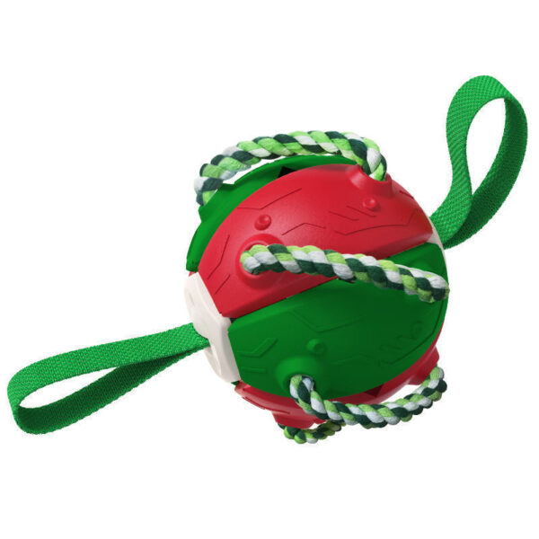Interactive Dog Football Soccer Ball With Tabs Inflated Training Toy - Image 10