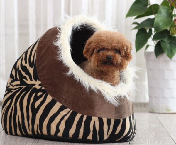 Leopard kennel cat litter cat house dog house dog bed cat bed pet bed supplies - Image 3