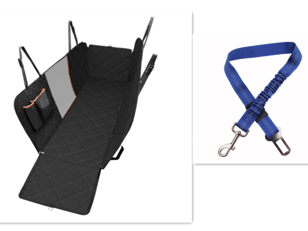 Dog Car Seat Cover With Zipper And Pocket For Travel - Image 11