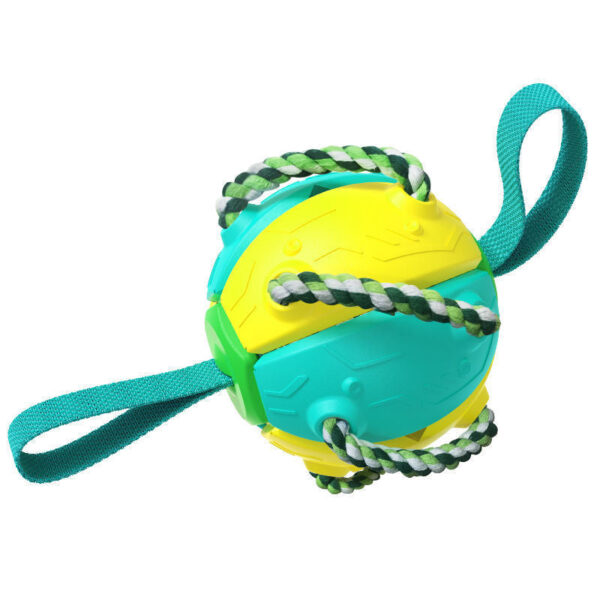 Interactive Dog Football Soccer Ball With Tabs Inflated Training Toy - Image 8