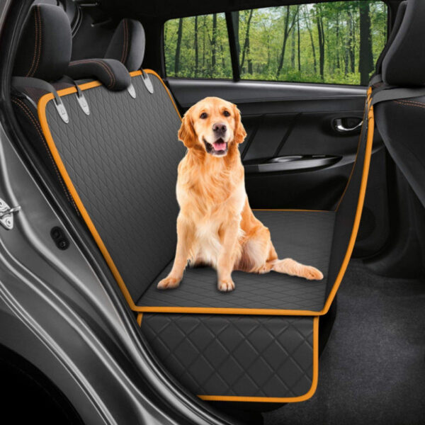 Dog Car Seat Cover With Zipper And Pocket For Travel - Image 15
