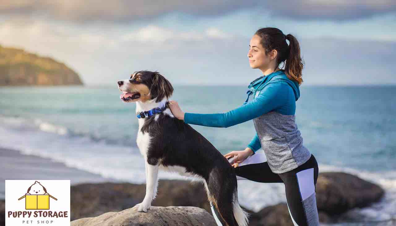 PuppyStorage.com pet exercise routines woman with pet