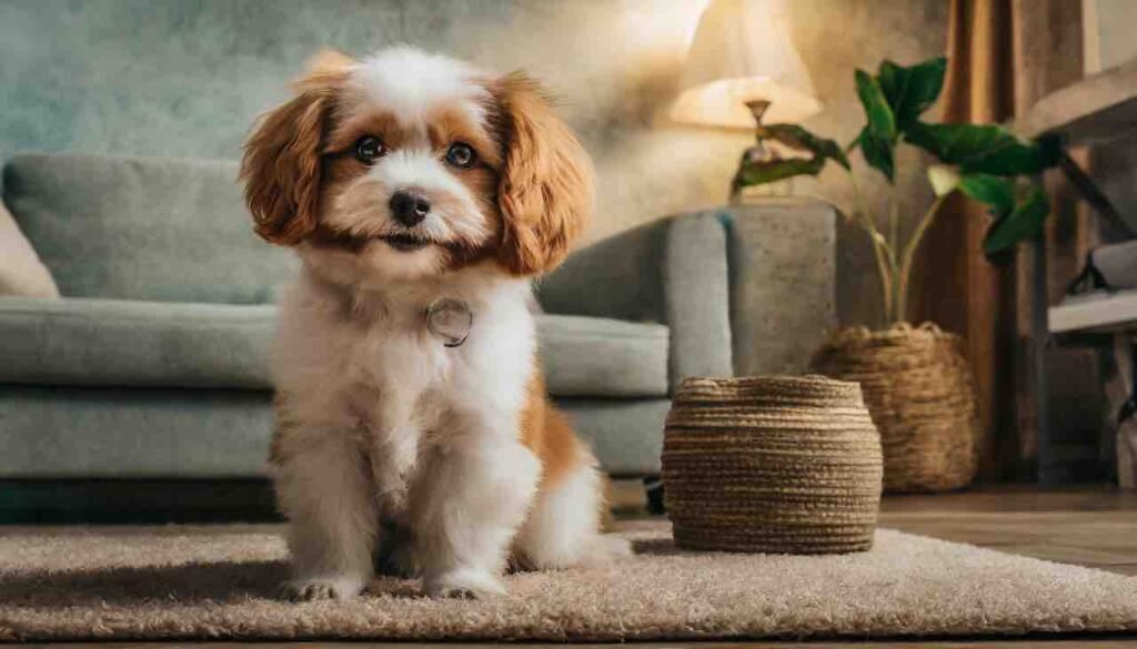 small dog in a small apartment