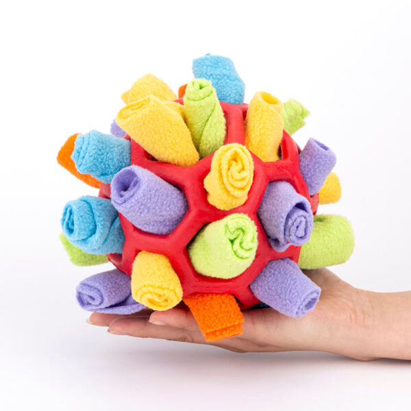 Pet Dog Sniff & Snack Puzzle Ball Train'n'Treat Snuffle Ball Canine Enrichment Nose Pad Toys - Image 6