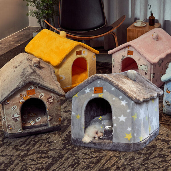 Foldable Pet House Bed for Sleep