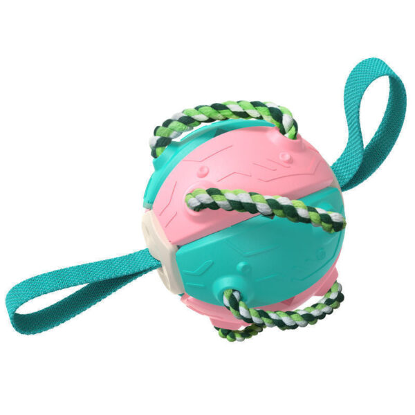 Interactive Dog Football Soccer Ball With Tabs Inflated Training Toy - Image 12