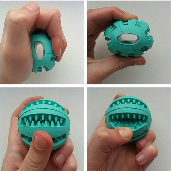 Pet Slow Feeder Dog Toy Cute Funny Rubber Dog Ball Toy - Image 3