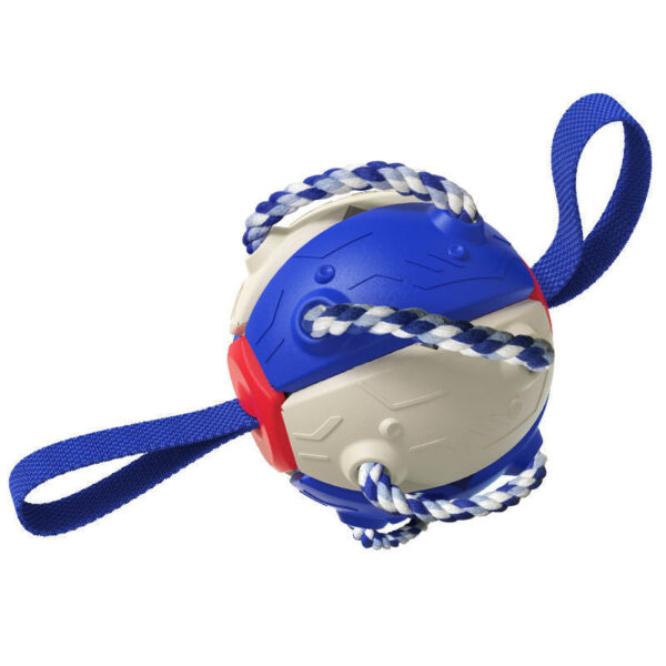 Interactive Dog Football Soccer Ball With Tabs Inflated Training Toy - Image 9