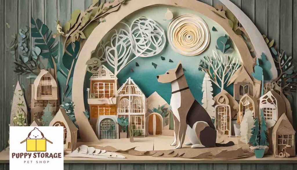 paper mache decor dog