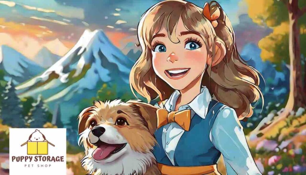 Dog and Girl having fun together