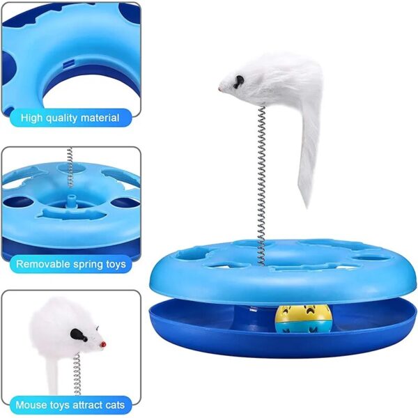 Cute cat pet toy with multiple education options