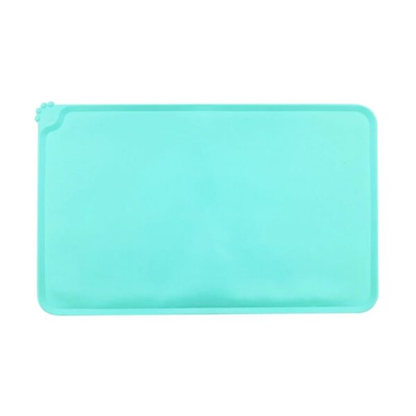 Teal Silicon Pet Food Mat