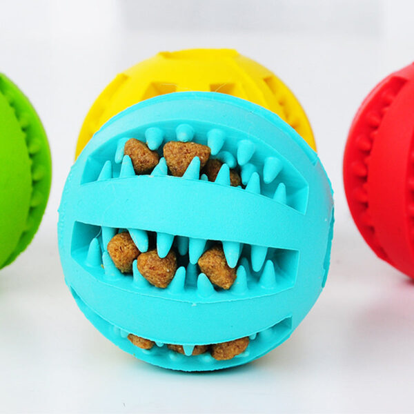 Pet Slow Feeder Dog Toy Cute Funny Rubber Dog Ball Toy - Image 5