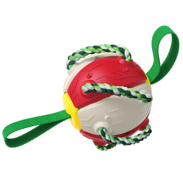 Interactive Dog Football Soccer Ball With Tabs Inflated Training Toy - Image 11
