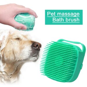 b9382787-4ee2-46e1-be9a-7dcf5ab9f11a green shampoo fill container pet massage bath brush