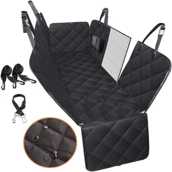 Dog Car Seat Cover With Zipper And Pocket For Travel - Image 12