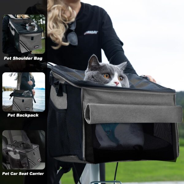 Really cool easy to setup pet carrier bicycle basket for your little pup - Image 2