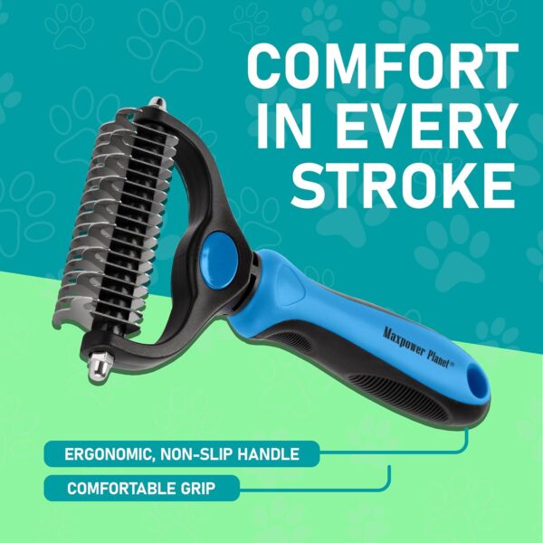 Professional Pet Grooming Tool 2 Sided Undercoat Dog Cat Shedding Comb Brush Pet - Image 9
