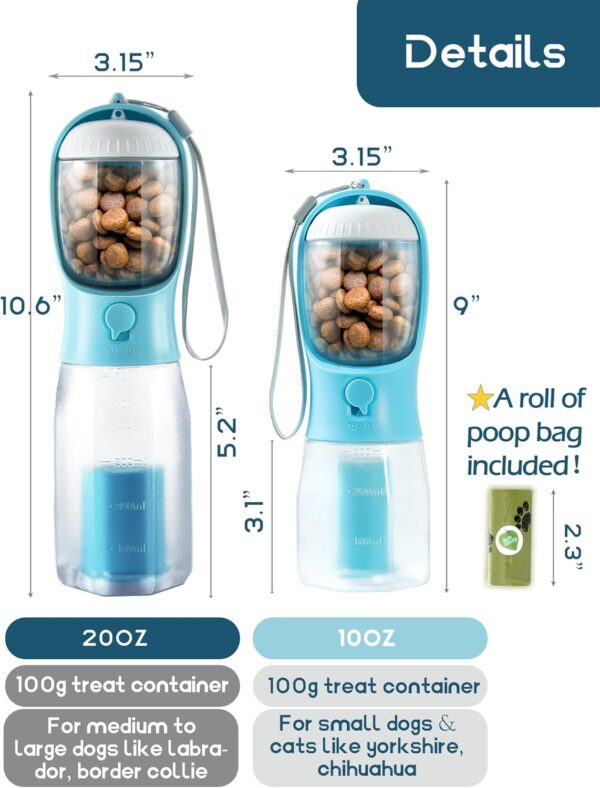 Portable Pet Travel 3-in-1 Dog Water Bottle - Image 8
