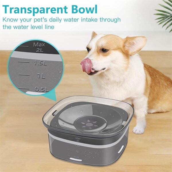 Spill-proof, 2L capacity! Keep pets hydrated with visible water! - Image 3