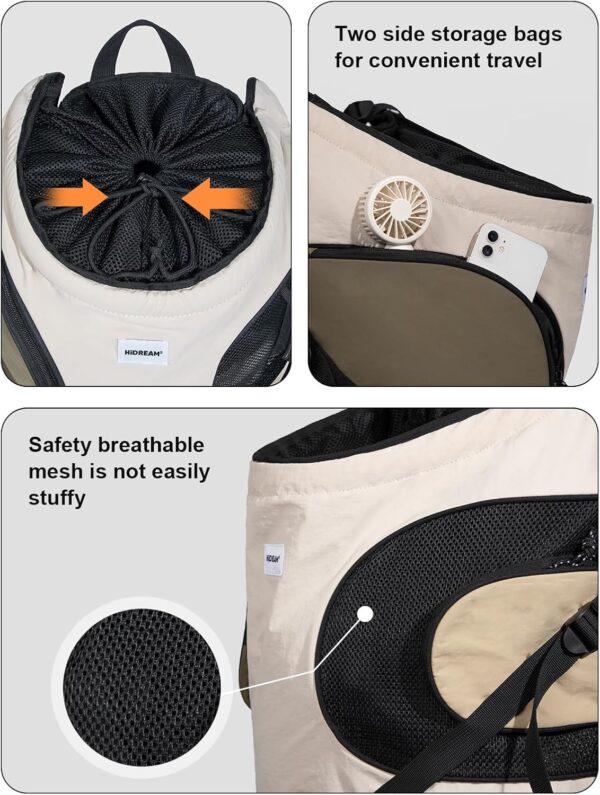 breathable and extra storage for this pet carrier