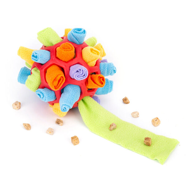 Pet Dog Sniff & Snack Puzzle Ball Train'n'Treat Snuffle Ball Canine Enrichment Nose Pad Toys - Image 3