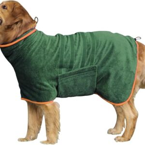 pet bath robe green