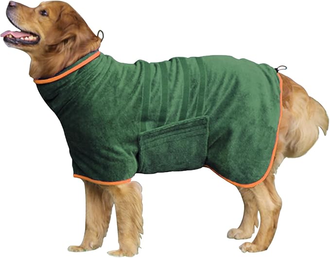 pet bath robe green