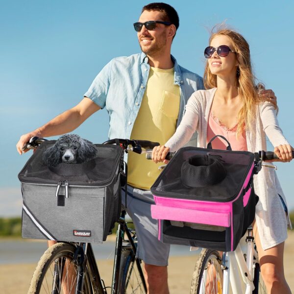 Really cool easy to setup pet carrier bicycle basket for your little pup - Image 4