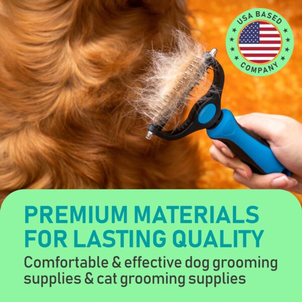 Professional Pet Grooming Tool 2 Sided Undercoat Dog Cat Shedding Comb Brush Pet - Image 4