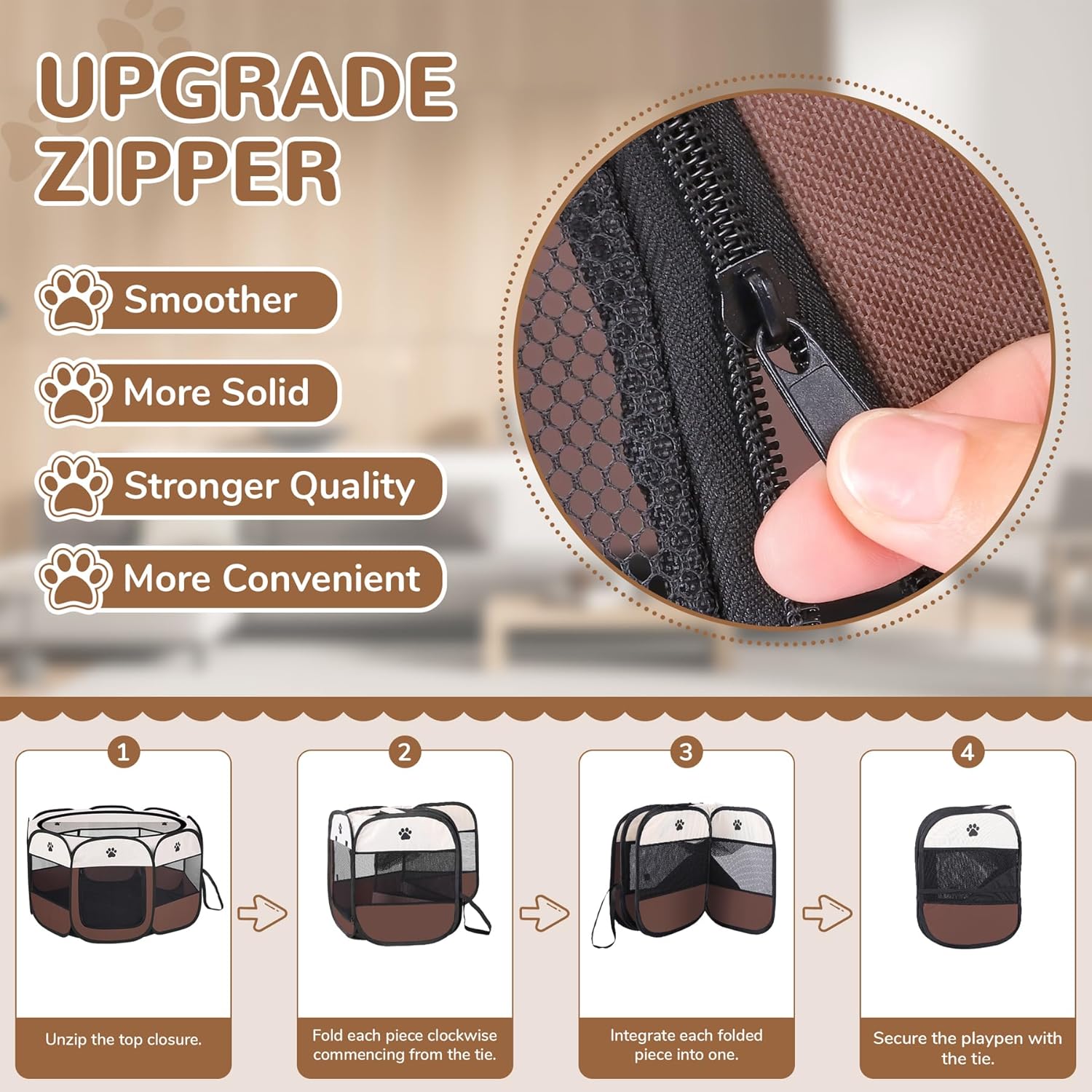 Portable Foldable Pet Tent Kennel Octagonal Fence Puppy Shelter Easy To Use Outdoor Easy Operation Large Dog Cages Cat Fences - Image 8