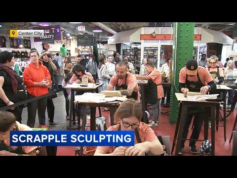 12 participants compete in scrapple sculpting competition in Reading Terminal Market