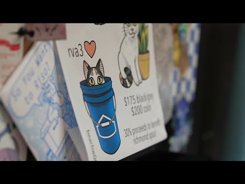 Lowe's cat Francine-inspired tattoos benefit Richmond shelters – YouTube