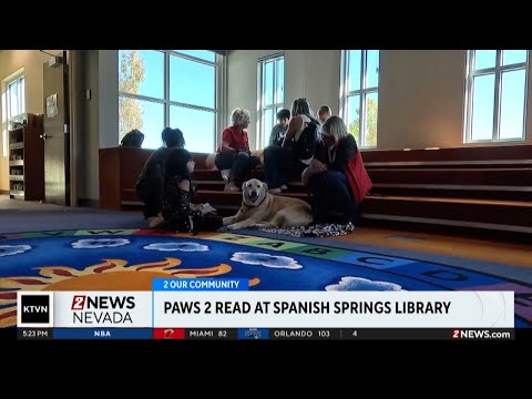 Paws 2 Read came to the Spanish Springs Library – YouTube