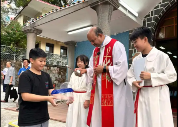 Bring your pet to Sacred Heart Church on 26 October to be blessed by Father Raja