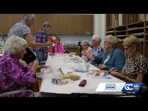Naples woman starts sewing group and puts heart in each thread – YouTube