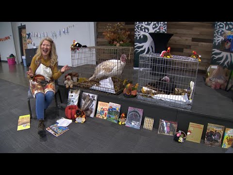 'The Turkey Lady' brings turkeys to meet kids in tradition running since 1988 – YouTube